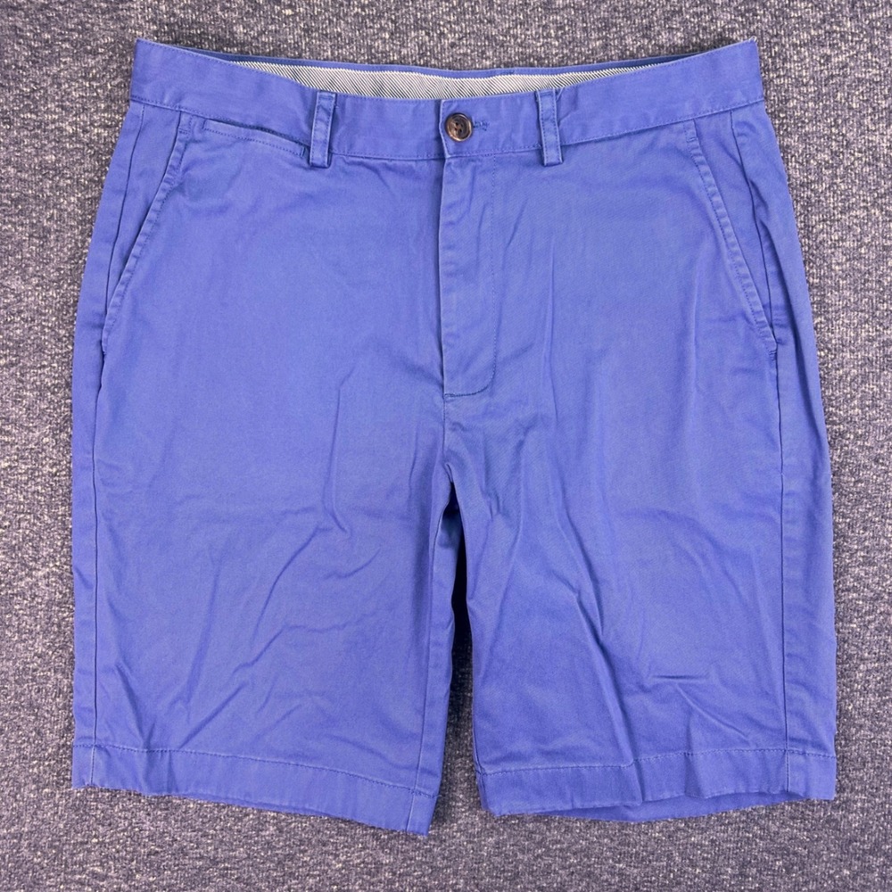 Brooks Brothers Chino Shorts Mens 33 Blue Classic Summer Stretch Cotton 32x10